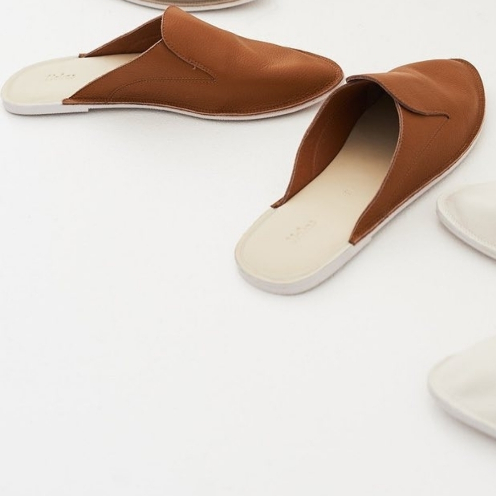 Hobes Brownish Leather Women's Slip-On Shoes